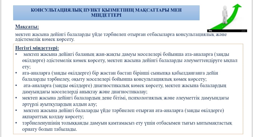 Кеңес беру пунктінің мақсаттары мен міндеттері